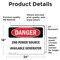 Signmission 2nd Power Source Available Generator, 24 in W x Rectangle, Vinyl Decal OS-2PACK-DS-D-1824-L-1950 - alternate 4
